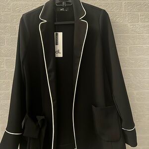 Women's Black Jacket with White Trim